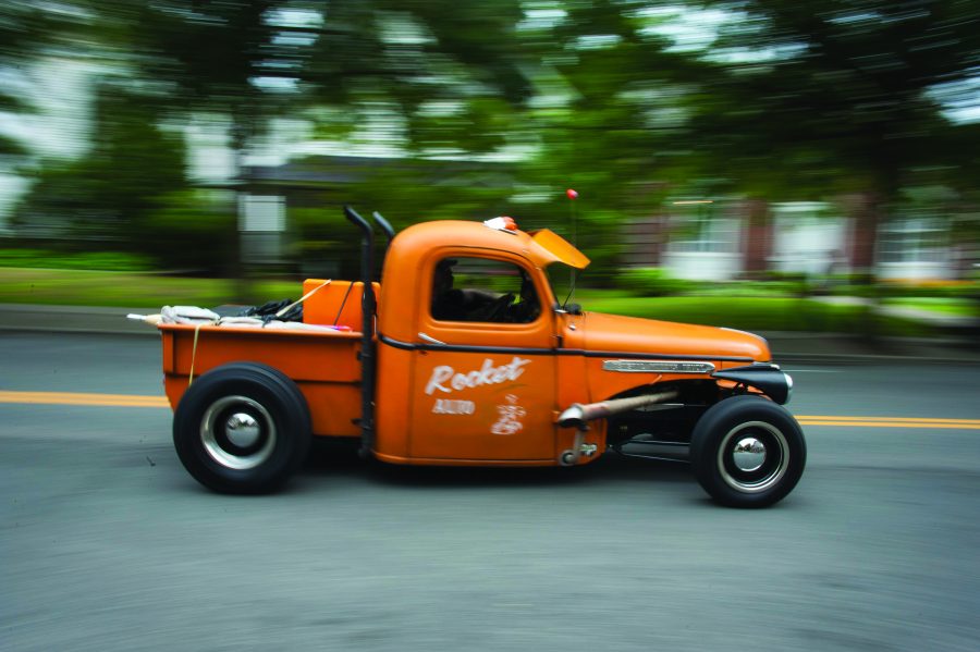 Brewster orange car